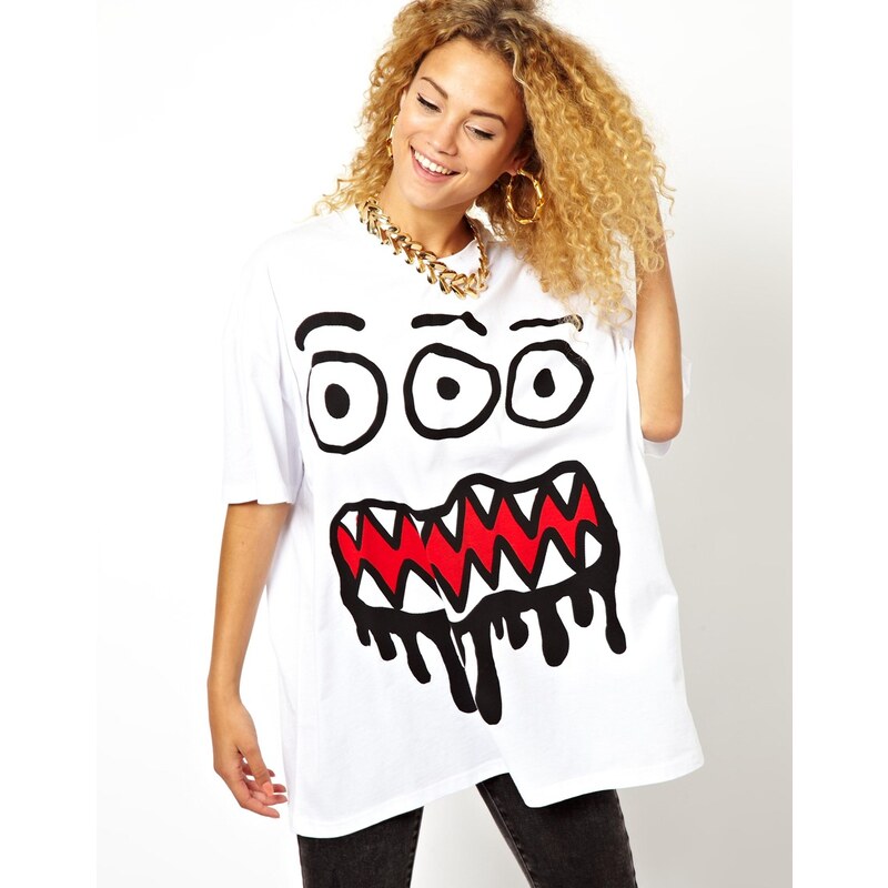 ASOS Massive T-Shirt with 3 Eyed Monster Print