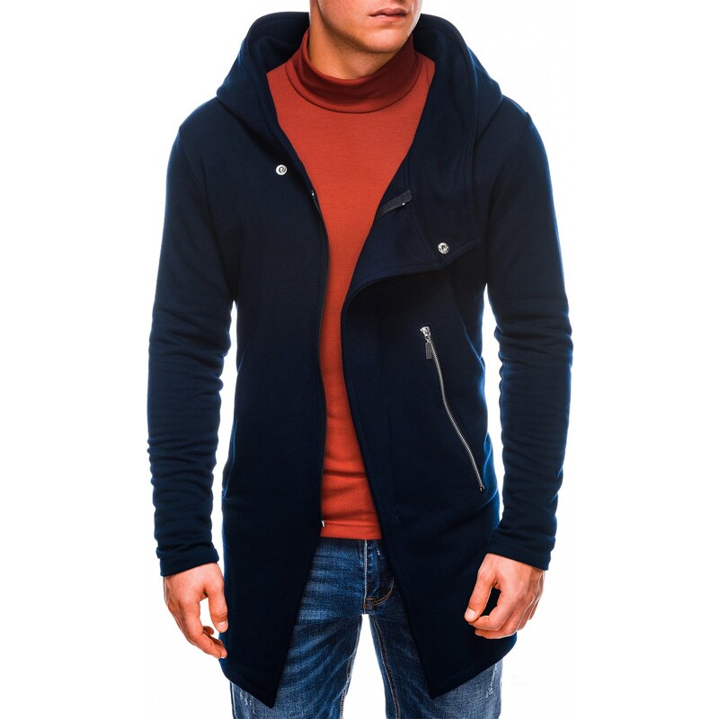 Ombre Clothing Pánská mikina na zip s kapucí Hugo UrbanX navy B668