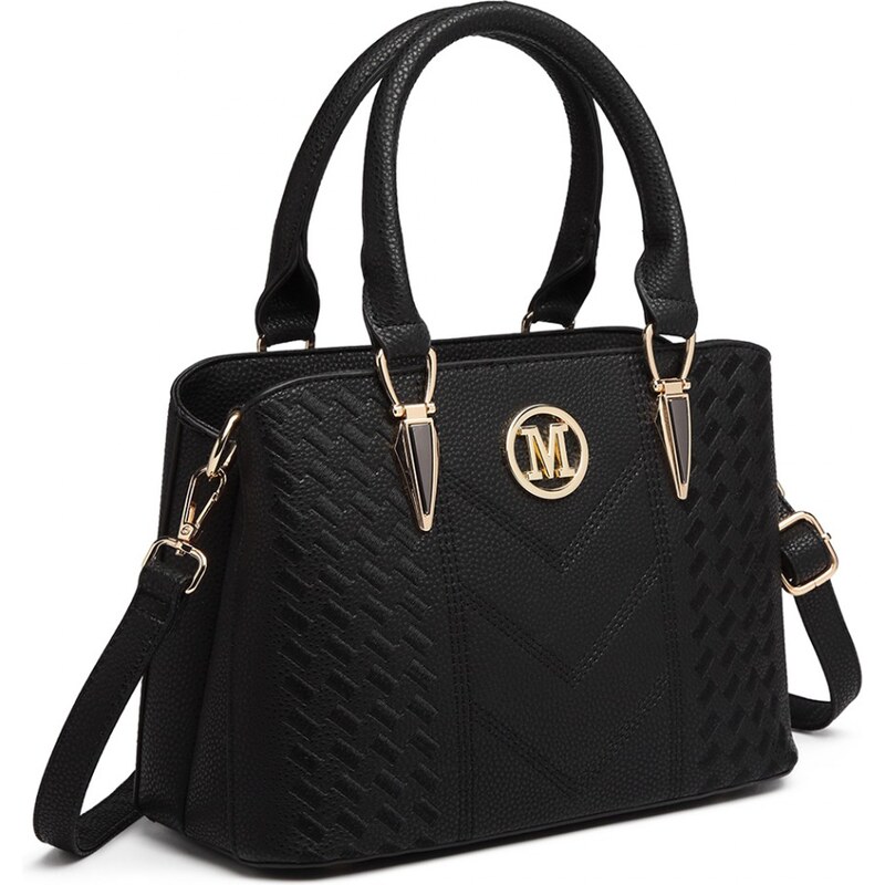 Miss Lulu Kabelka Weave Effect Black 75007628