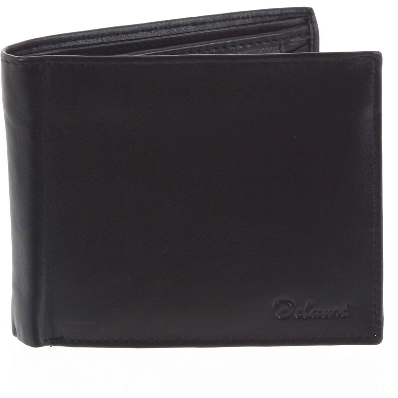 Pánská kožená peněženka černá - Delami Five černá