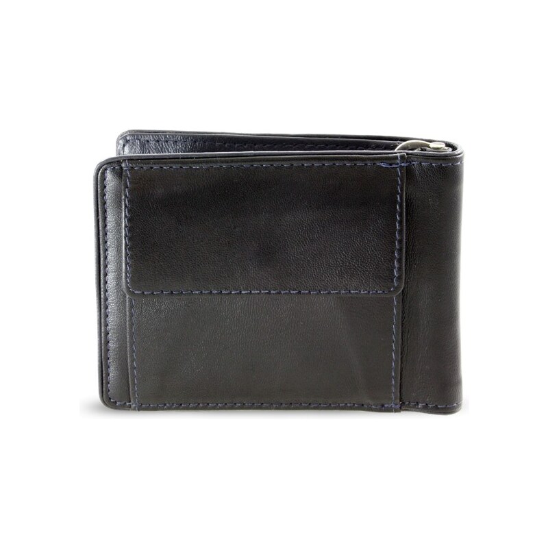 Černomodrá pánská kožená peněženka - dolarovka Angelica