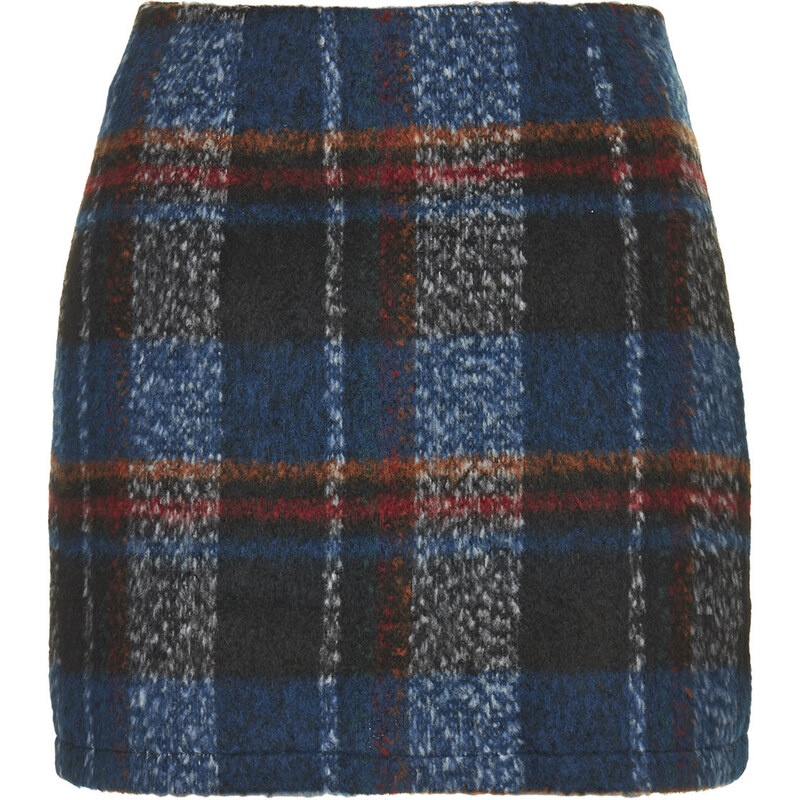Topshop **Klein Checked Woolly Skirt by Jovonna