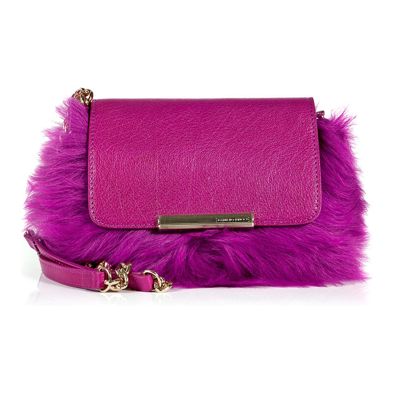 Emilio Pucci Leather/Fur Mini Newton Clutch