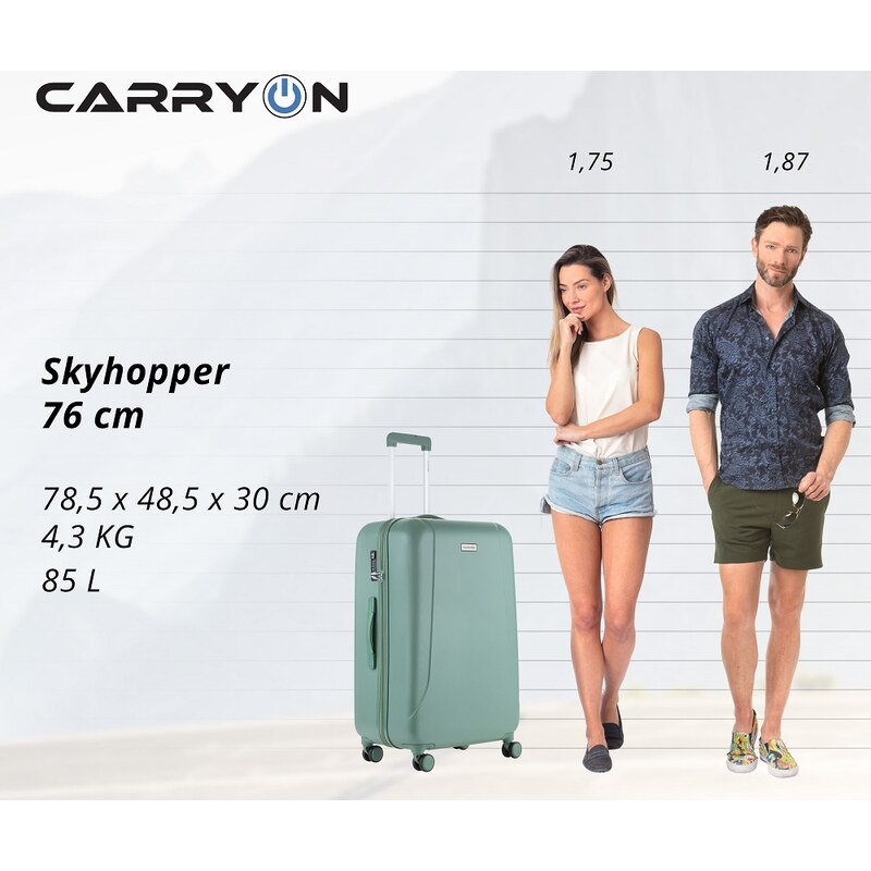 CARRY ON Velký kufr 79cm Skyhopper Olive
