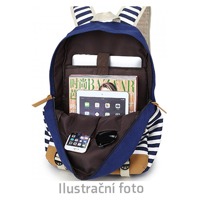 TopBags Canvas Batoh Canvas TopBags Stripe Černý 21 l