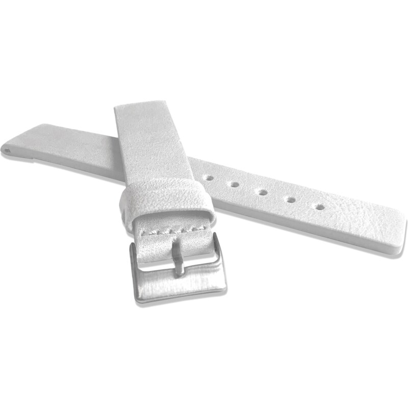 LAVVU Bílý hladký řemínek PLAIN z luxusní kůže Top Grain - 16 LSCUW16 74488385