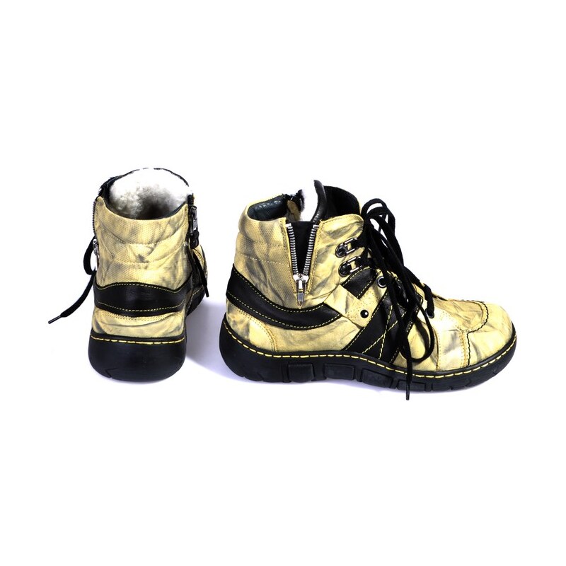 Dámská kotníková obuv Kacper 4-1191 žlutá