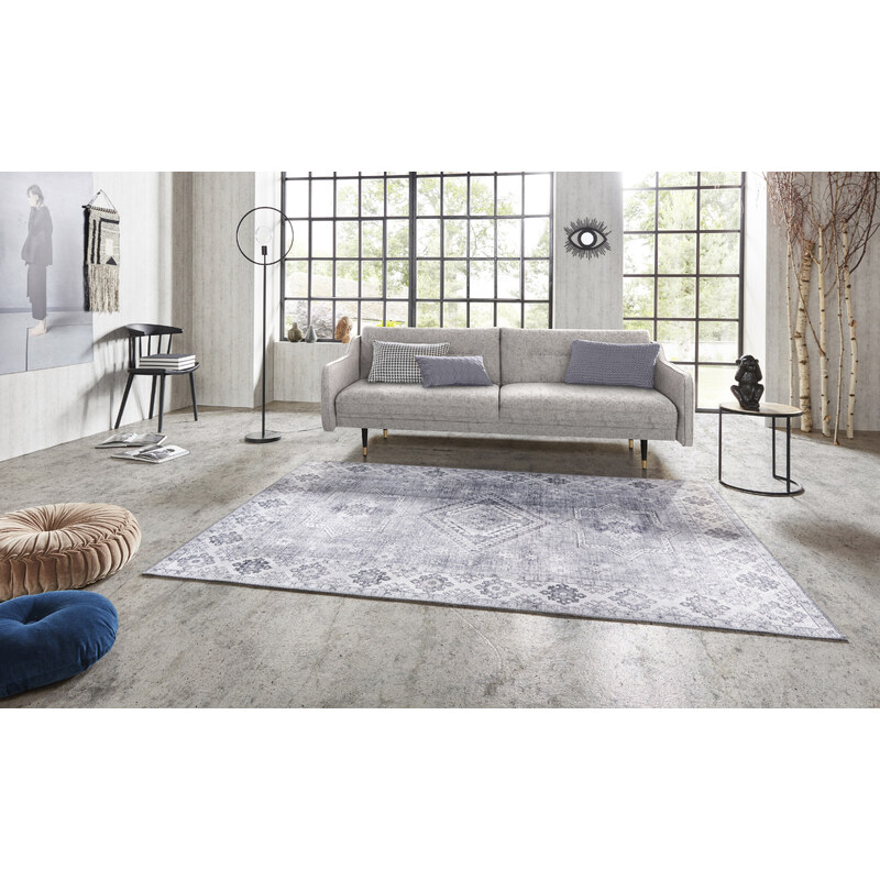 Nouristan - Hanse Home koberce Kusový koberec Asmar 104011 Graphite/Grey - 80x200 cm