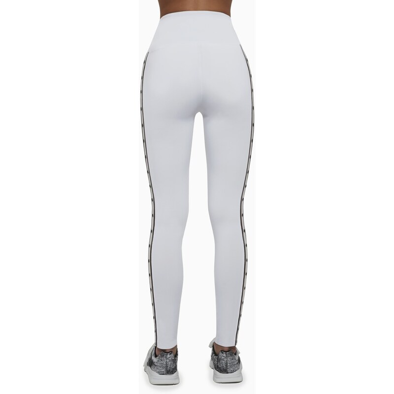 Bas Bleu STARS sports leggings with wasp waist effect and decorative stripes