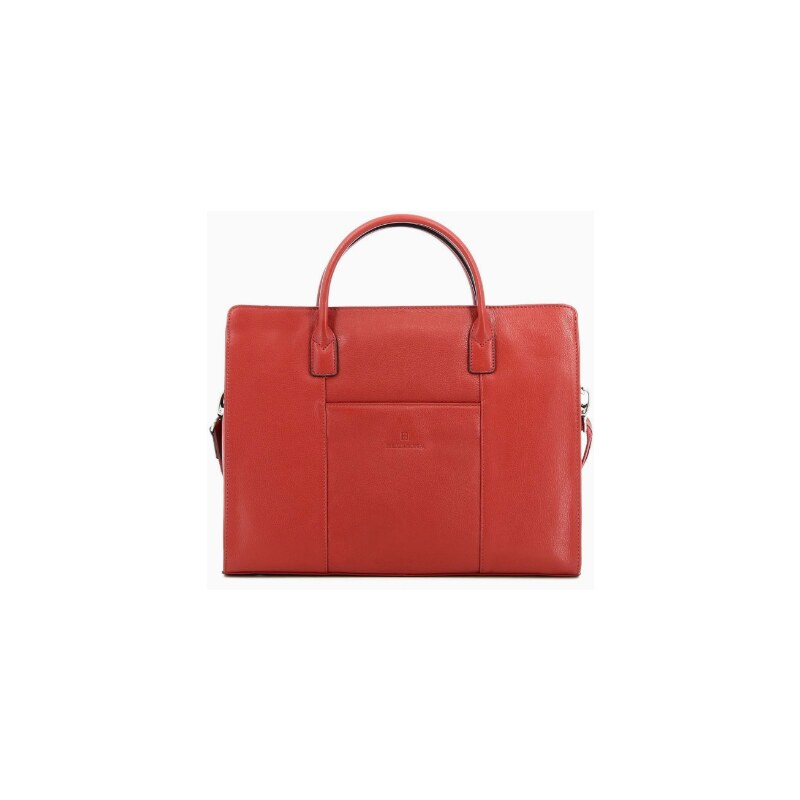 Dámská kožená manažerská taška Hexagona - červená