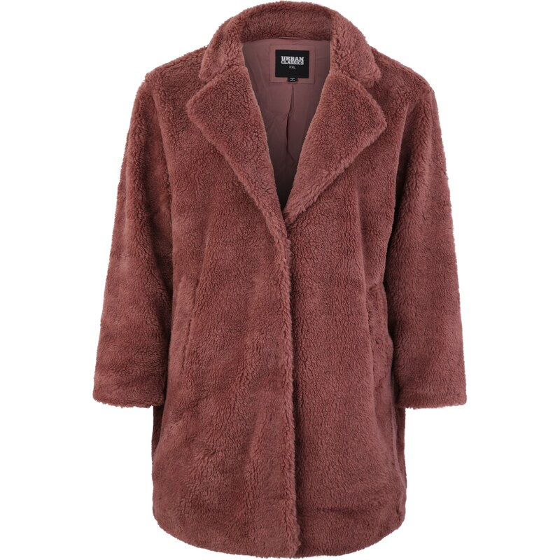Urban Classics Přechodný kabát Sherpa malinová 98139718
