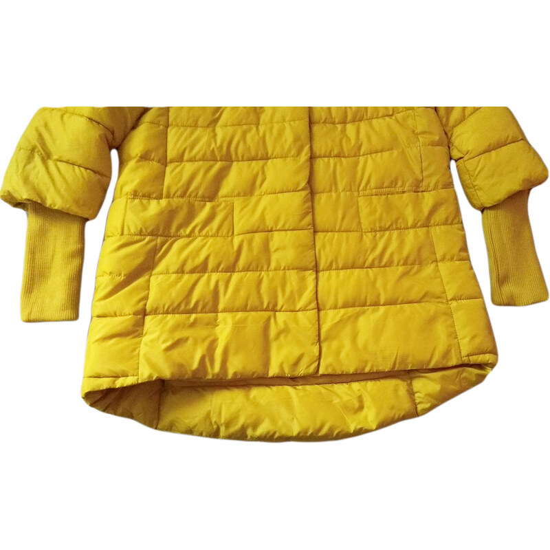 NoName Luxusní dámská zimní bunda žlutá