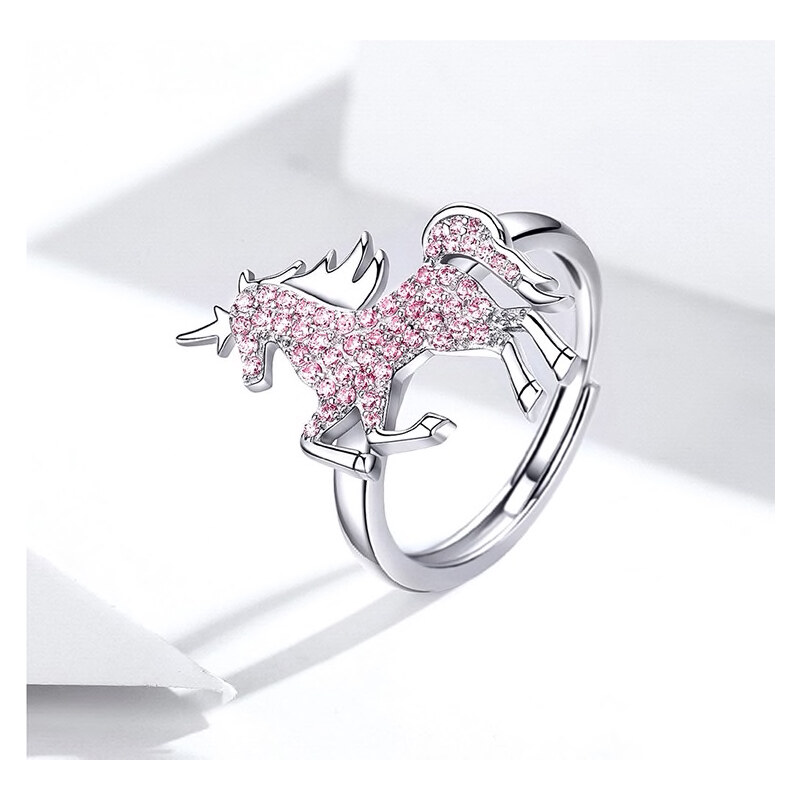 P&J Jewellery Stříbrná sada šperků Růžový jednorožec SSS6
