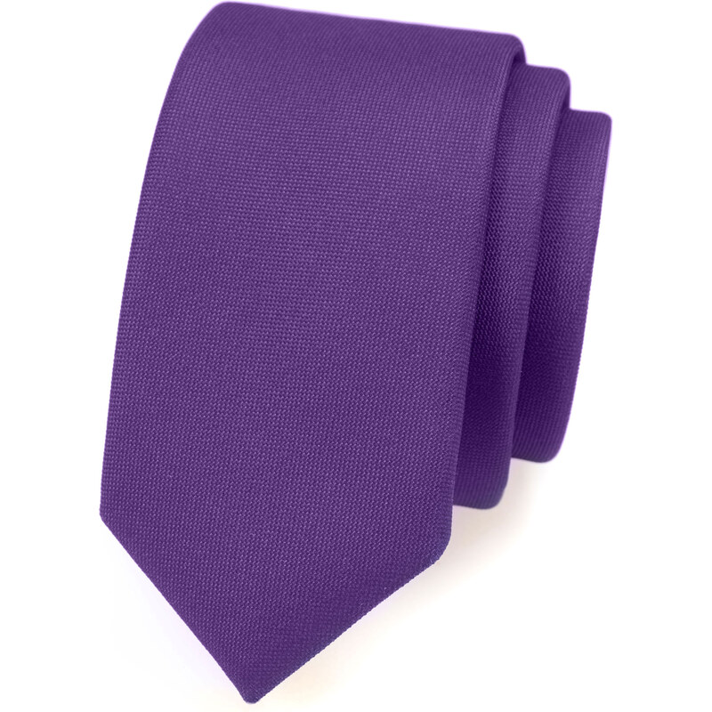 Avantgard Fialová luxusní slim kravata
