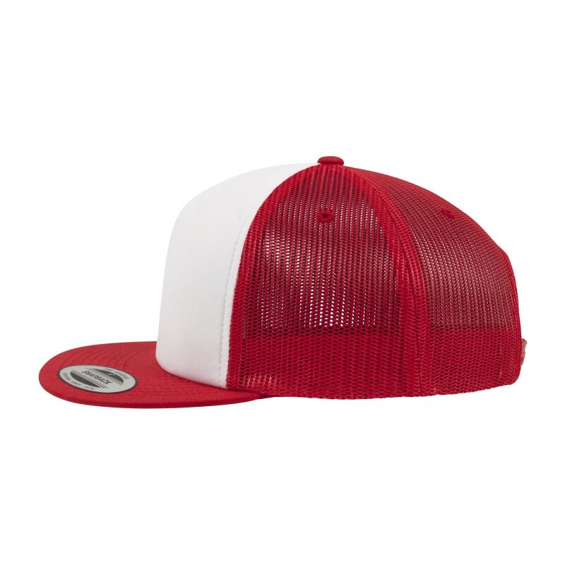 URBAN CLASSICS Kšiltovka Foam Trucker with White Front - red/wht/red