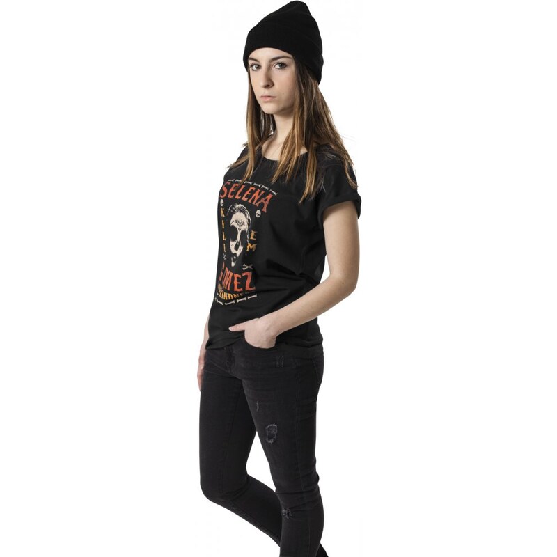 URBAN CLASSICS Tričko Ladies Selena Gomez Kill Em Skull Tee