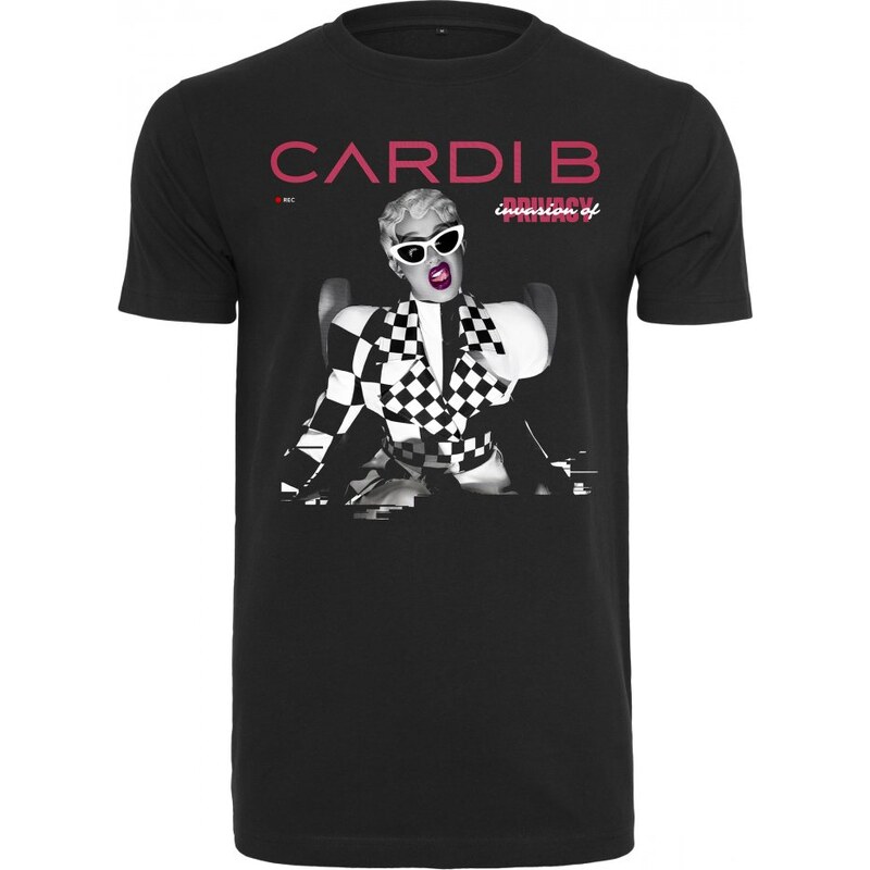 URBAN CLASSICS Dámské tričko Cardi B Transmission - černé