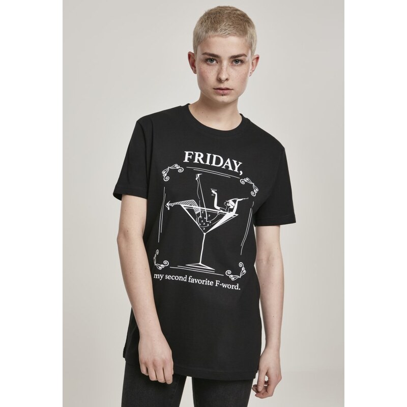 Tričko Urban Classics Ladies F-Word Tee - black
