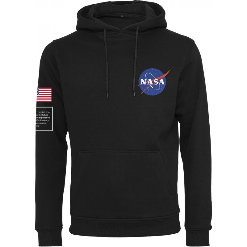 URBAN CLASSICS Mikina NASA Insignia Flag Hoody