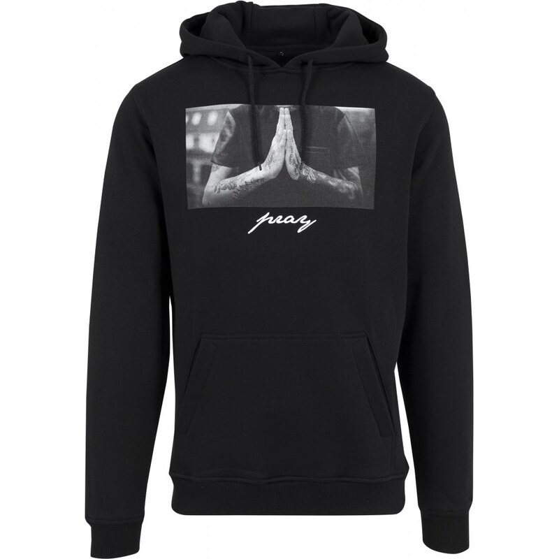 URBAN CLASSICS Černá pánská mikina Mister Tee Pray
