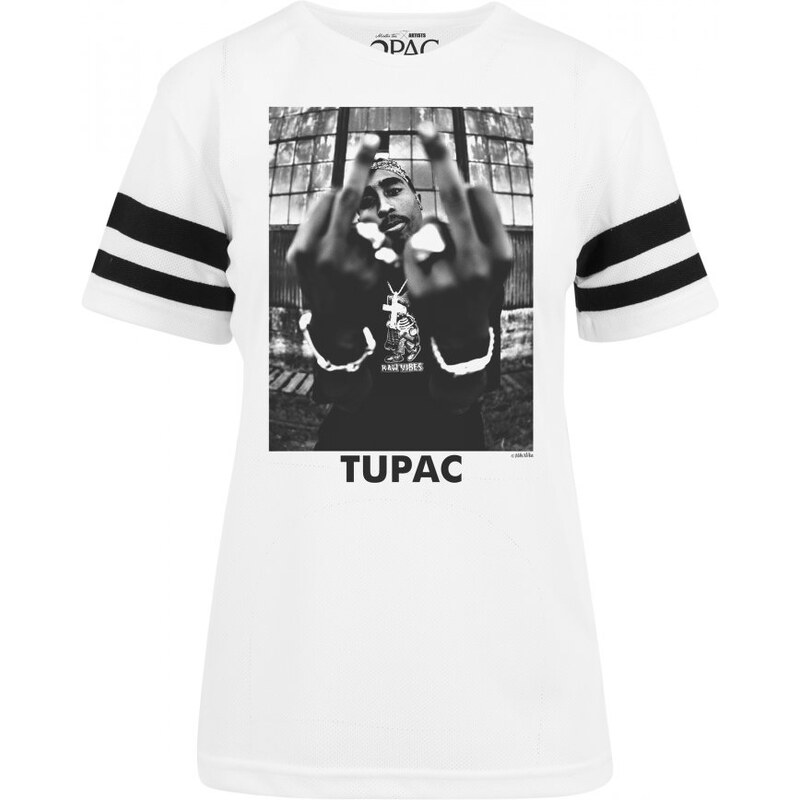 URBAN CLASSICS Dámské tričko Ladies 2Pac Stripes Tee - bílé