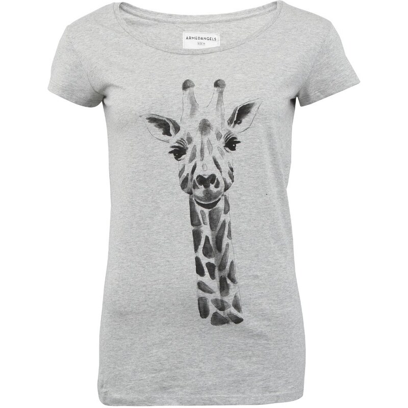 Šedé dámské tričko armedangels Jane Giraffe