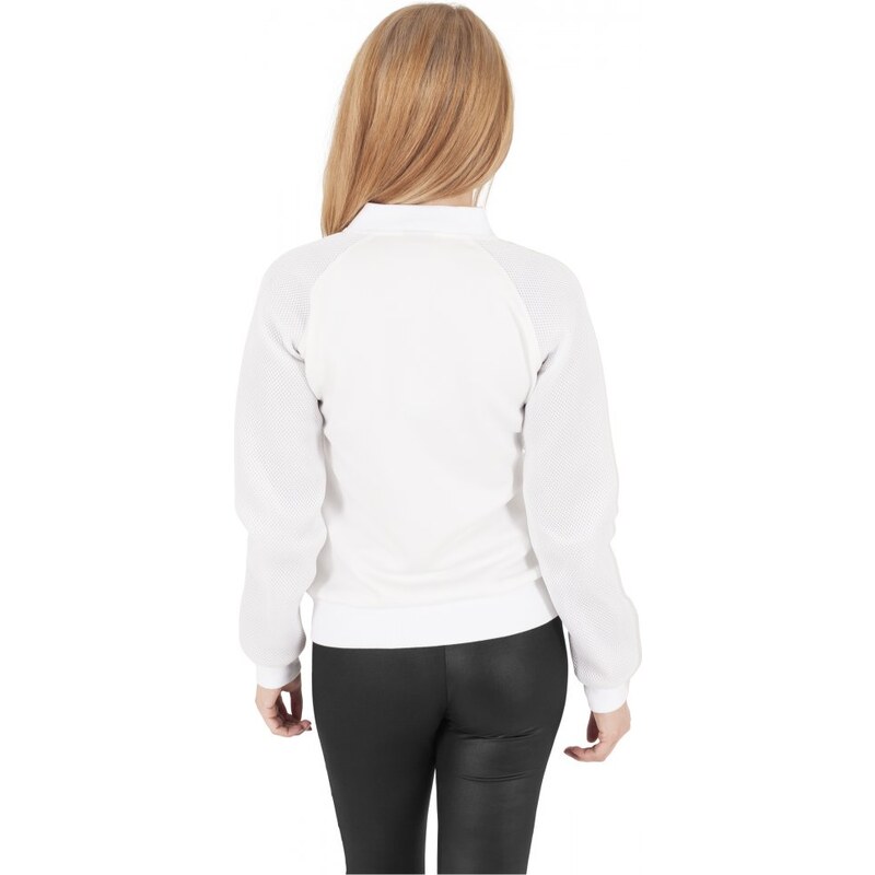 URBAN CLASSICS Ladies Scuba Raglan Mesh Jacket - offwhite