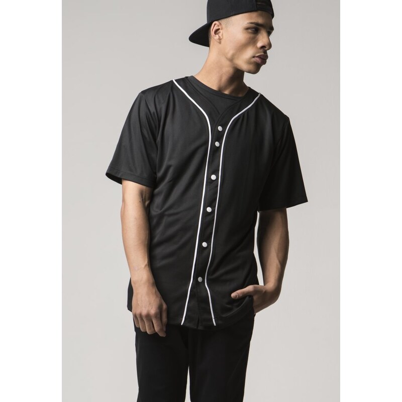 Tričko Urban Classics Baseball Mesh Jersey - blk/wht