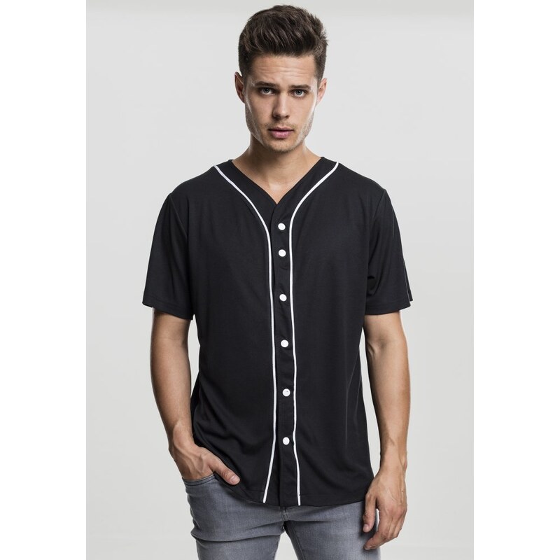Tričko Urban Classics Baseball Mesh Jersey - blk/wht