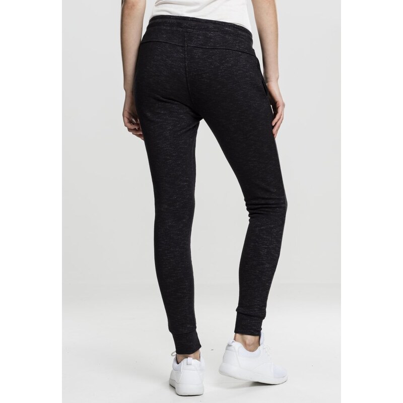 Dámské tepláky Urban Classics Ladies Space Dye Terry Jogpants - černé