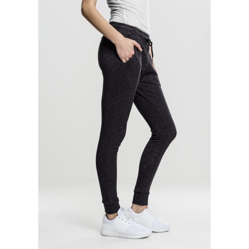Černé dámské tepláky Urban Classics Ladies Space Dye Terry Jogpants