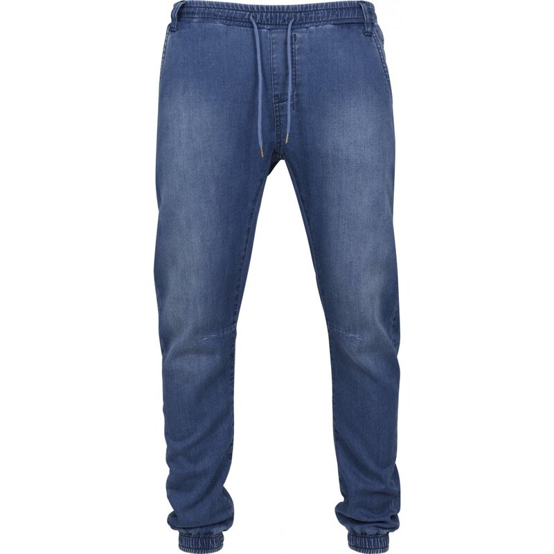 URBAN CLASSICS Jeansy Knitted Denim Jogpants - blue washed