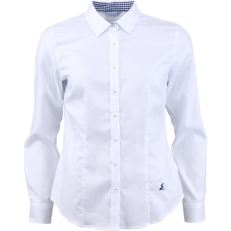 Dámská bílá košile Gloriette s modrými záplatami