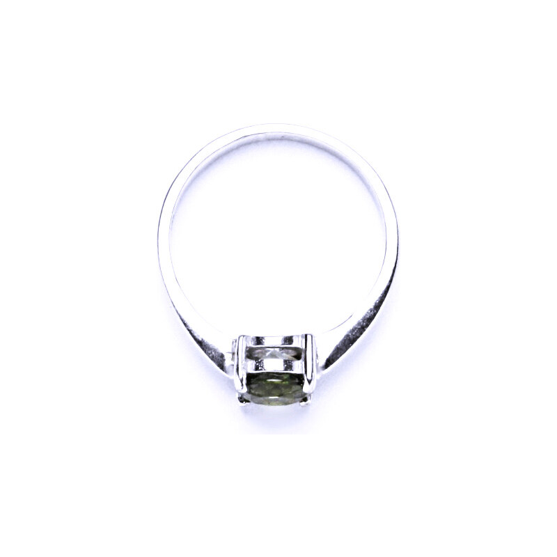 Čištín s.r.o. Stříbrný prsten, přírodní vltavín 6 mm - T 1250