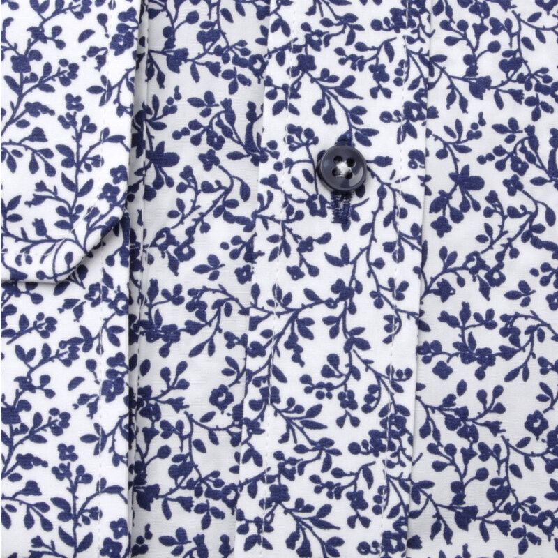 Willsoor Pánská košile klasická tmavě modrý květinový vzor 11211