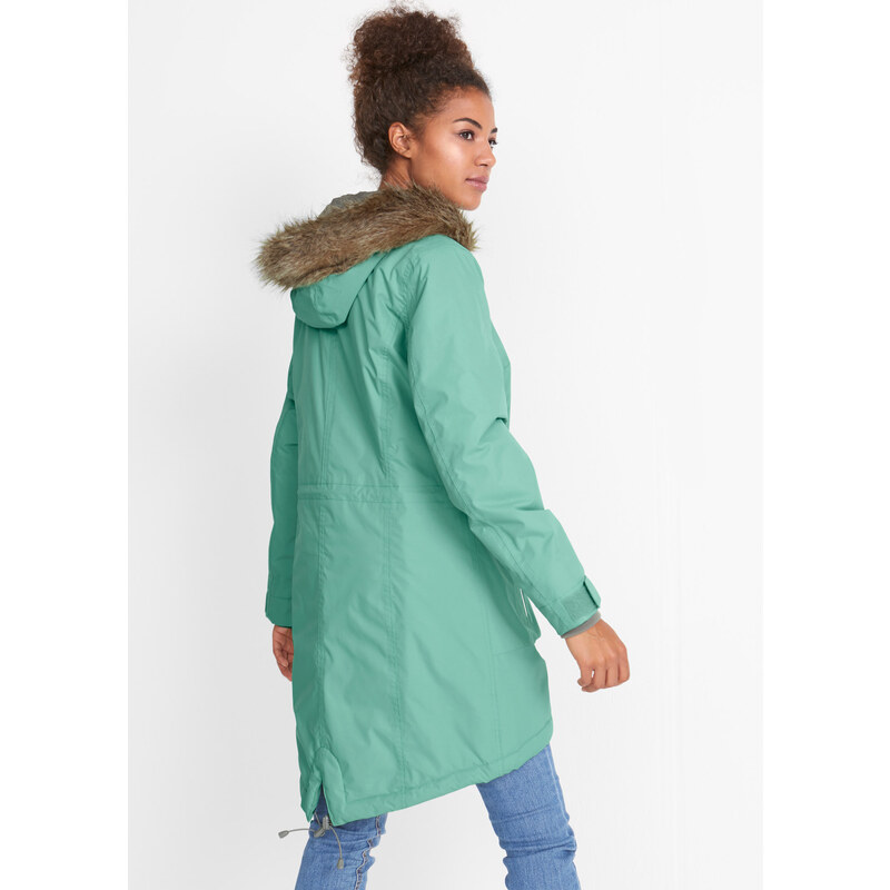 bonprix Nepromokavý funkční outdoorový kabát Zelená