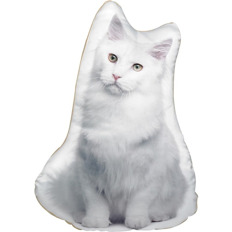 Polštářek s potiskem bílé kočky Adorable Cushions