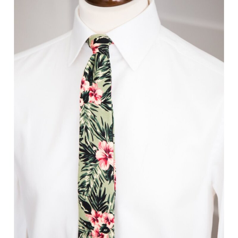 BUBIBUBI Zelená kravata Aloha