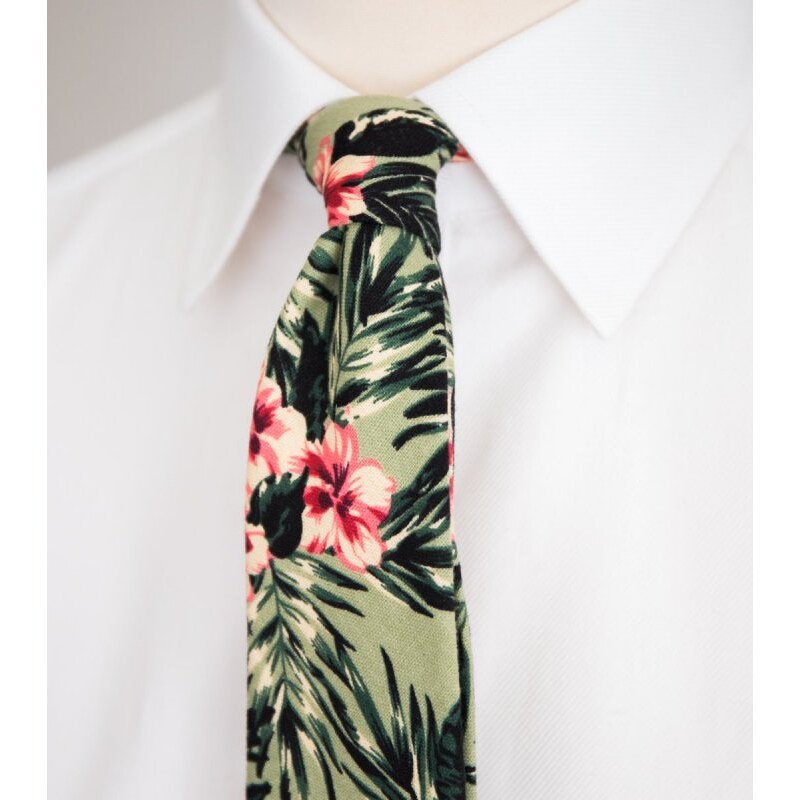 BUBIBUBI Zelená kravata Aloha