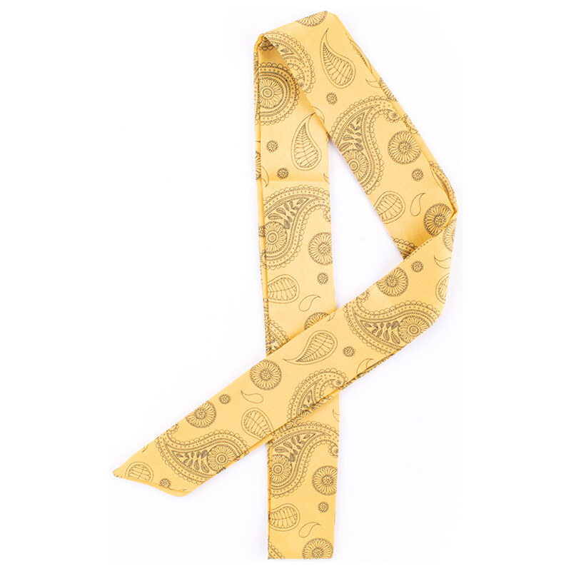 coxes Slim šátek s desénem paisley žlutý 200/5