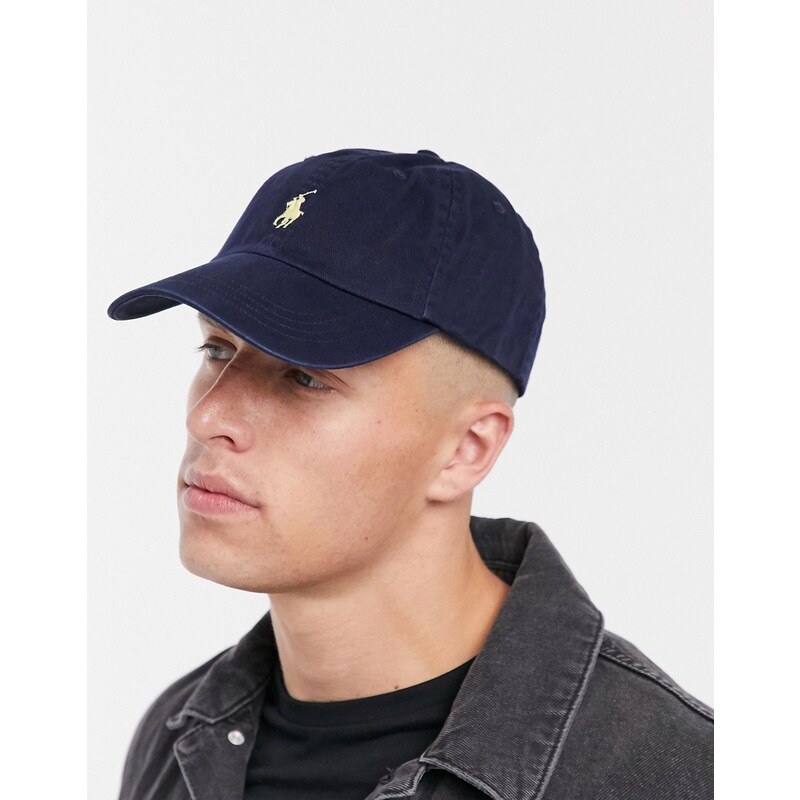 Polo Ralph Lauren baseball cap with white player logo in washed navy-Blue -  GLAMI.cz