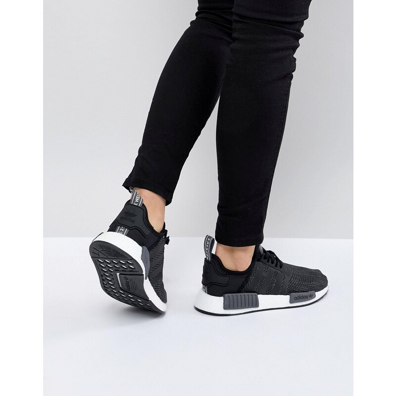 Adidas originals nmd r1 trainers in black best sale