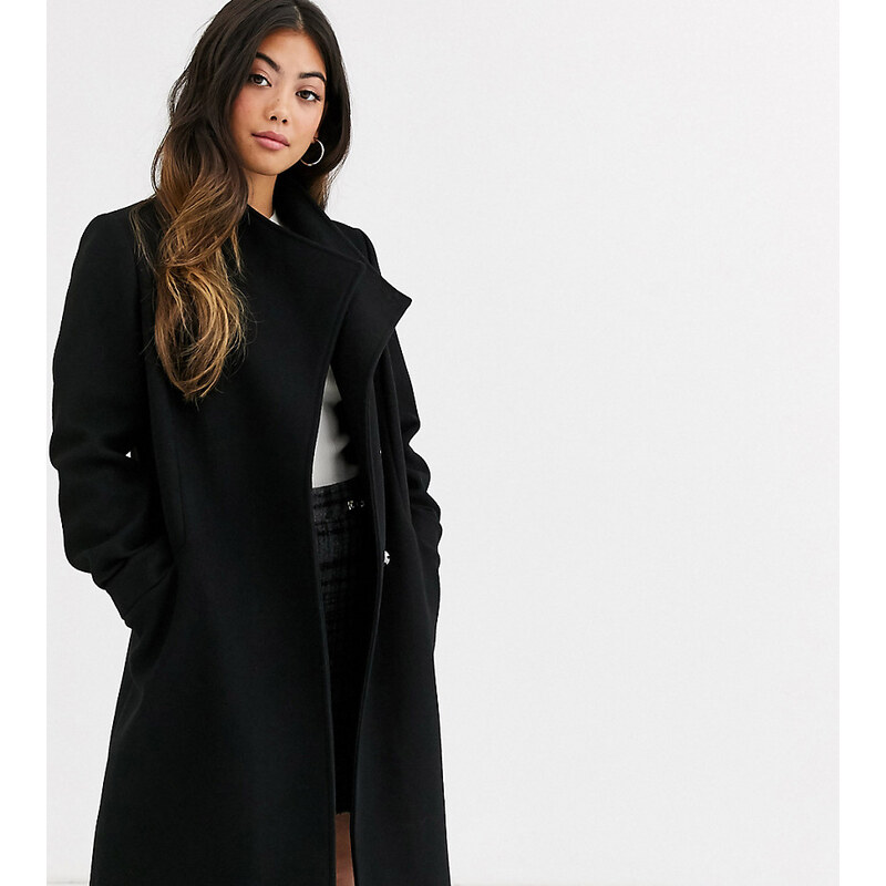 ASOS Petite ASOS DESIGN Petite smart coat with wrap front detail in 115380042