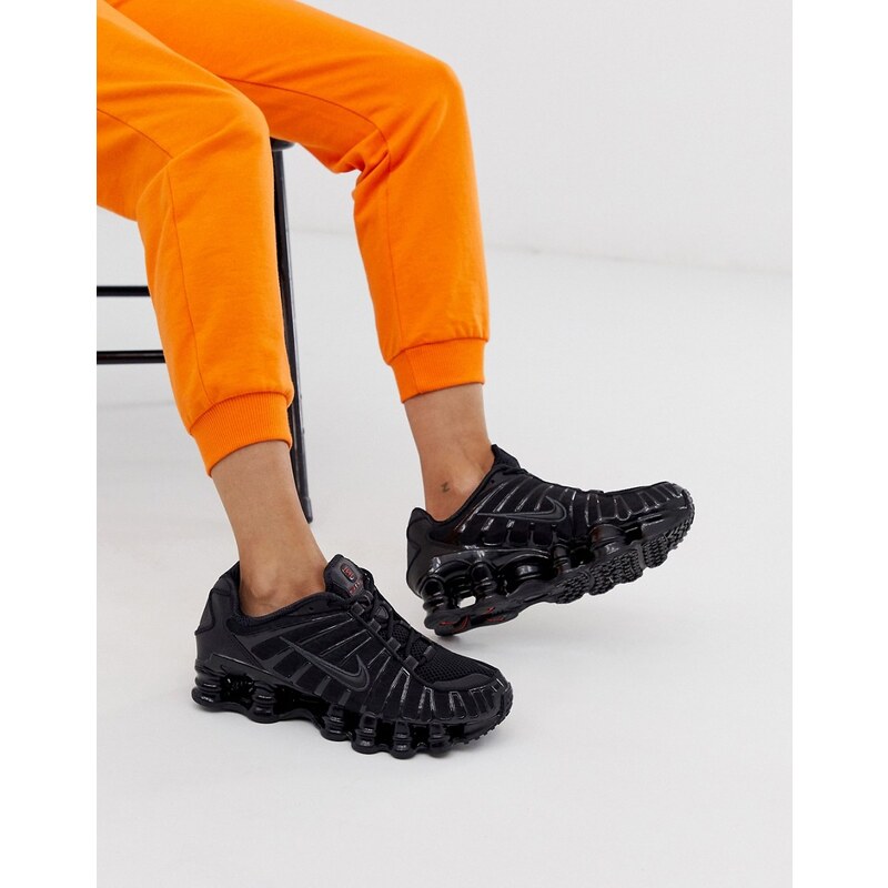 Nike Black Shox Total Trainers-White 100031997