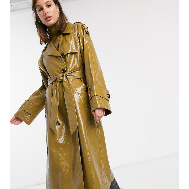 Asos vinyl trench coat best sale