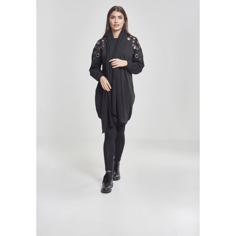 Mikina Urban Classics Ladies Sweat Eyelet Dress