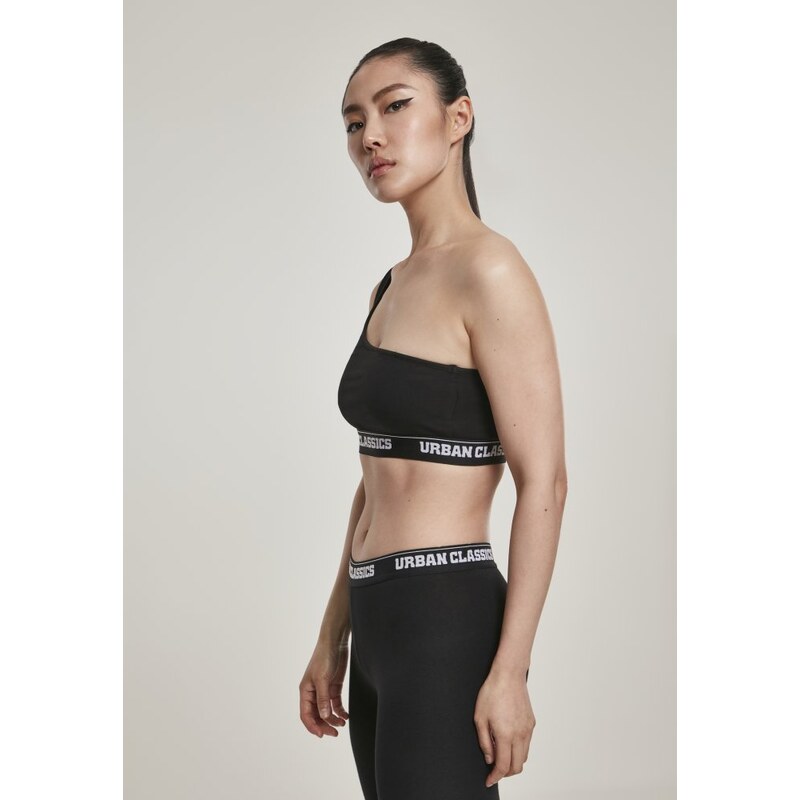 Podprsenka Urban Classics Ladies Asymmetric Logo Bra