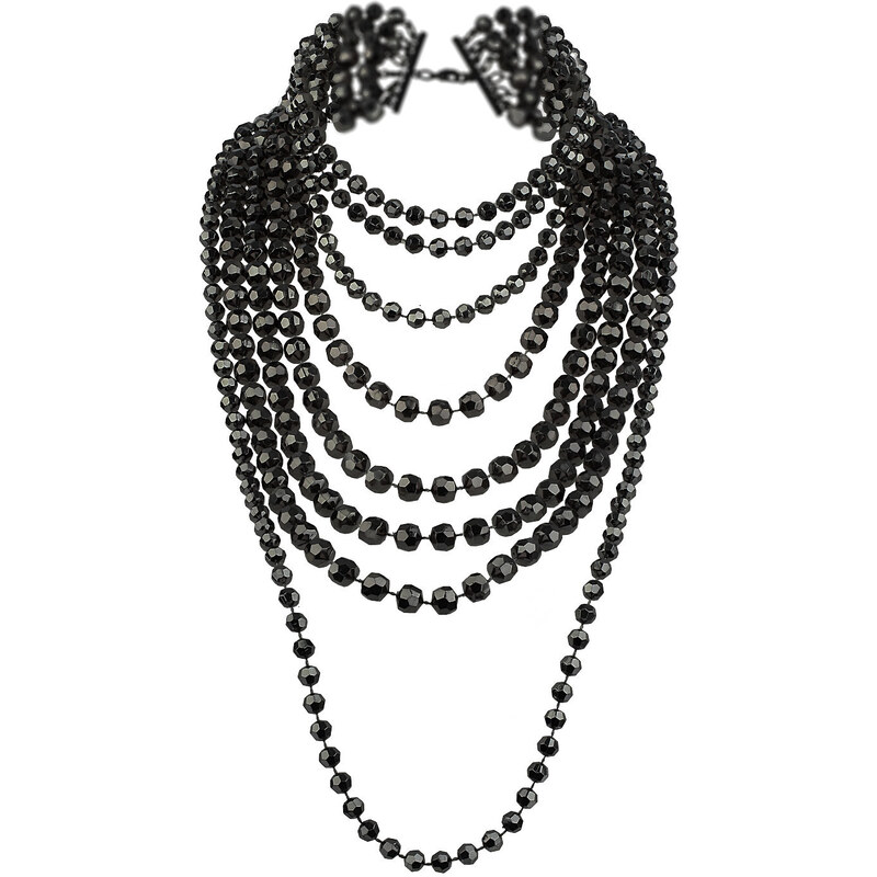 Topshop Beaded Multi-Row Necklace