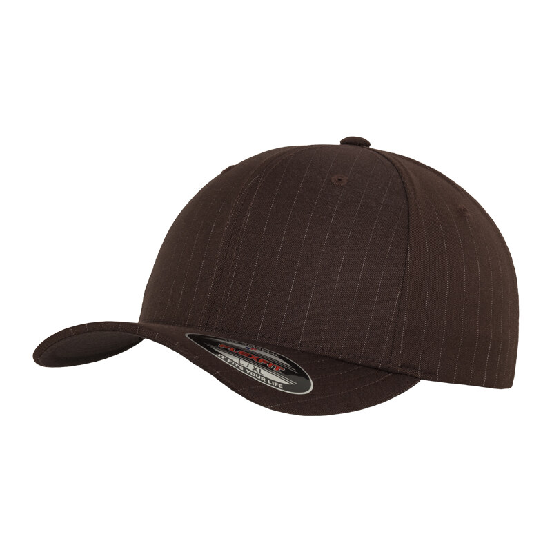 Flexfit Pinstripe bro/wht
