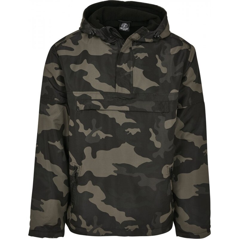 BRANDIT Pánská bunda Fleece Pull Over Windbreaker - darkcamo
